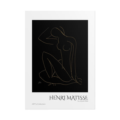 Nu assis (1952) version imposition by Henri Matisse / Affiche imprimée - Série ART's Collection