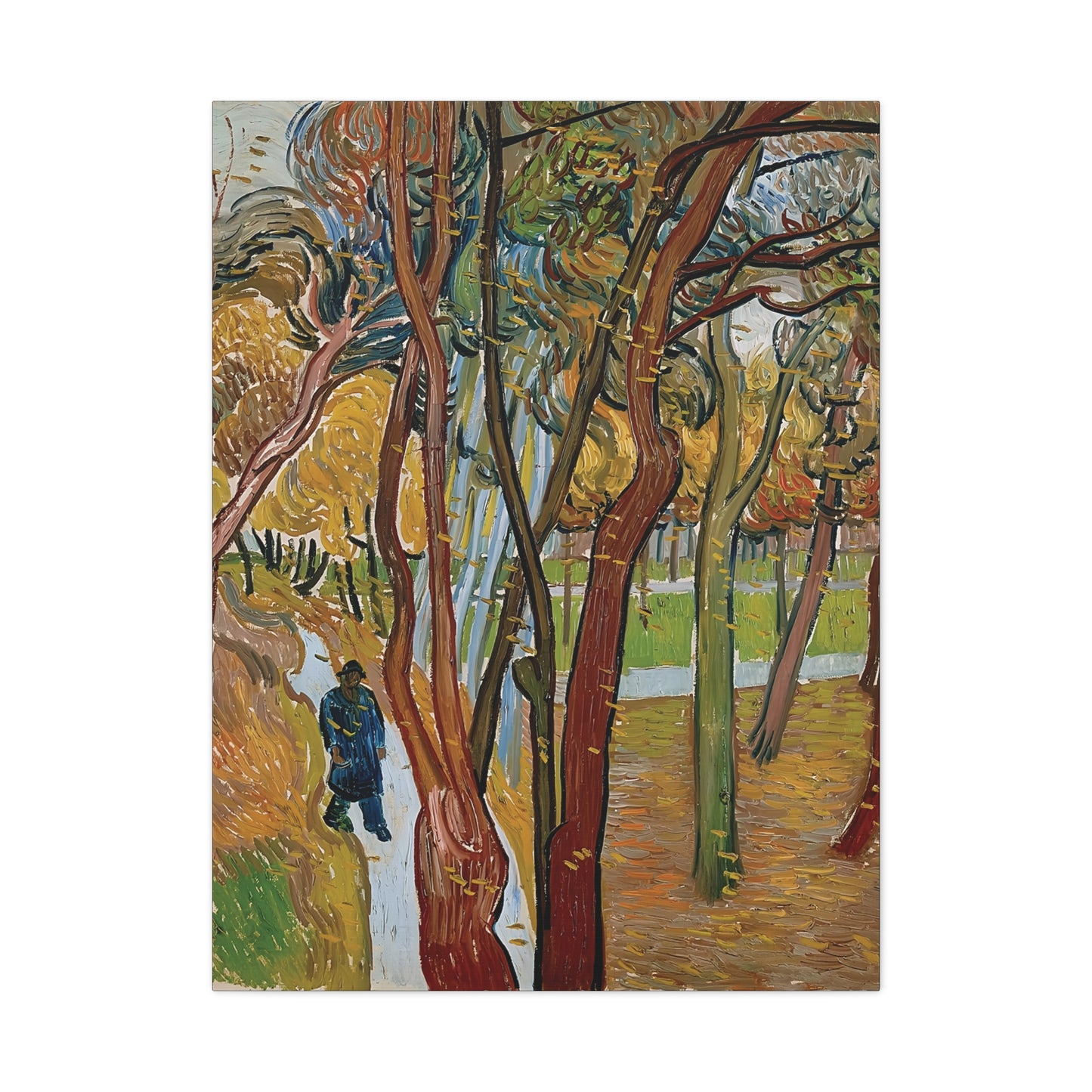 The garden of Saint Paul's Hospital by Vincent van Gogh  / Reproduction Fine Art sur Toile / Epaisseur 3,2cm - 1'25 po