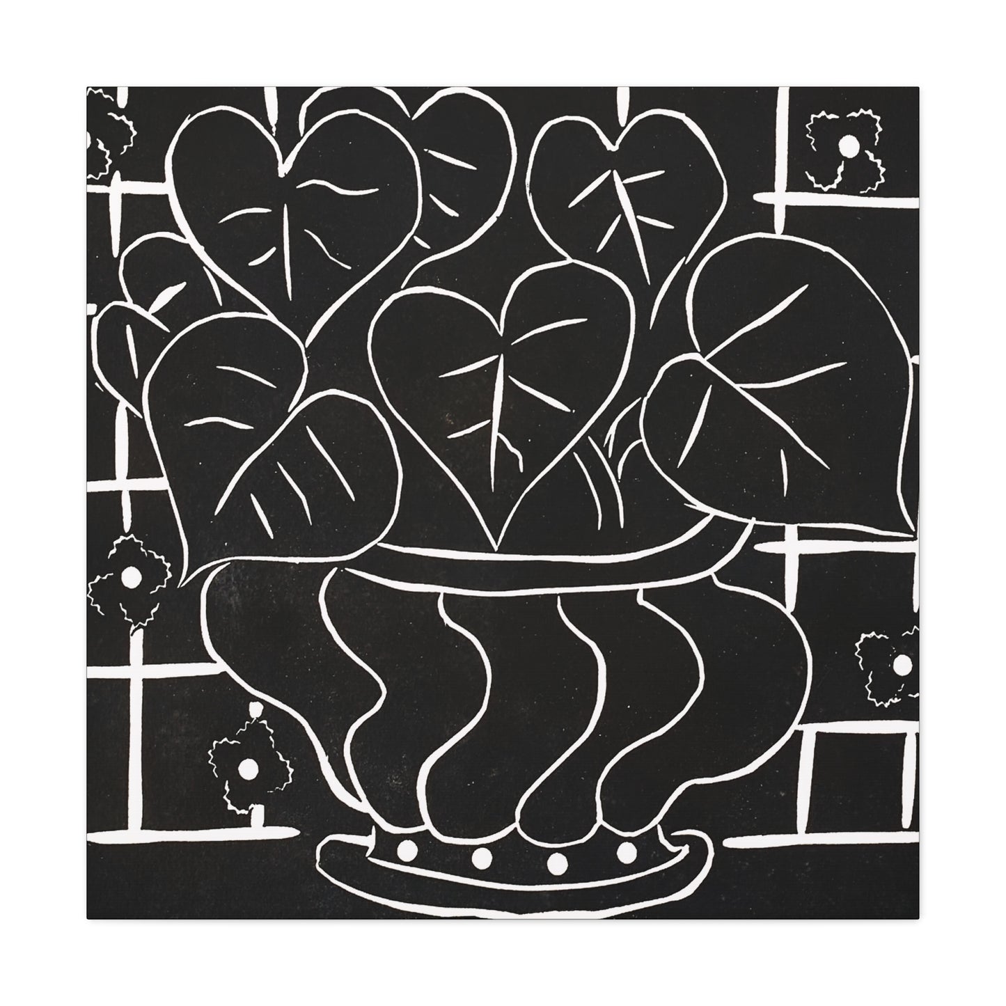 Corbeille de bégonias I (1938) by  Henri Matisse / Reproduction Fine Art sur Toile / Large Epaisseur 3.2 cm - 1.25 inch