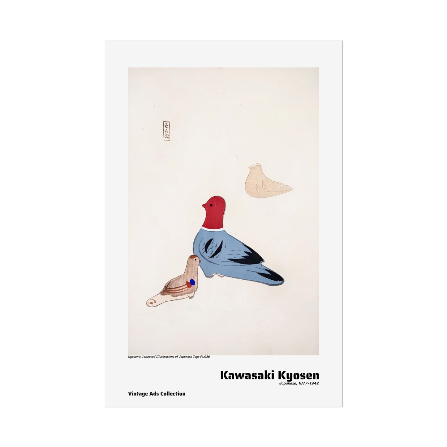 Kyosen's Collected Illustrations of Japanese Toys Pl.036 (1919) by Kawasaki Kyosen / Affiche imprimée - Série Vintage Ads Collection