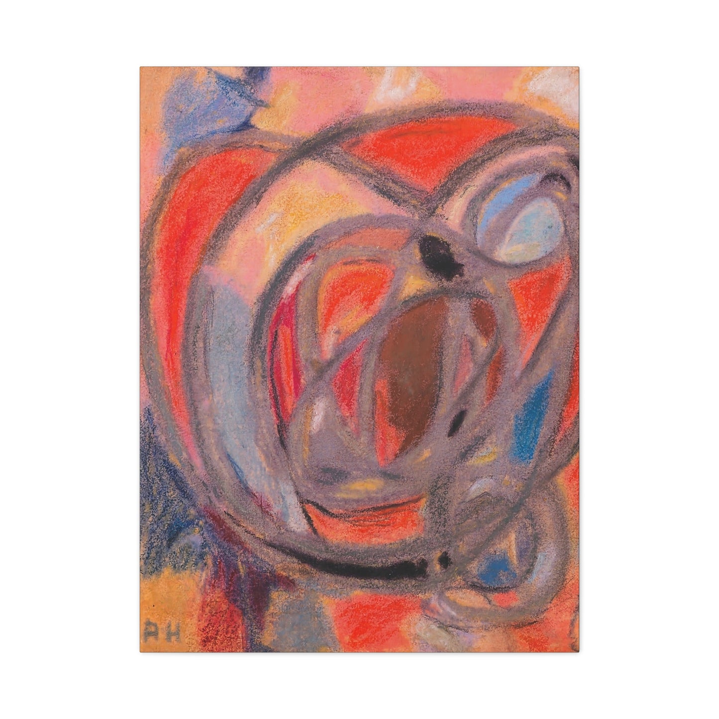 Komposition Rund- und Ovalformen (Ca. 1930) by Adolf Hölzel / Reproduction Fine Art sur Toile /  Epaisseur 3.2 cm - 1.25 inch