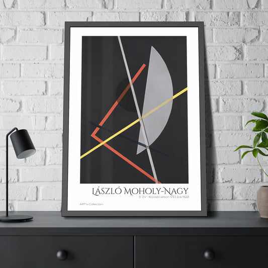 E IV - Konstruktion VII (ca 1922)  by László Moholy-Nagy  / Affiche Encadrée série ART's Collection