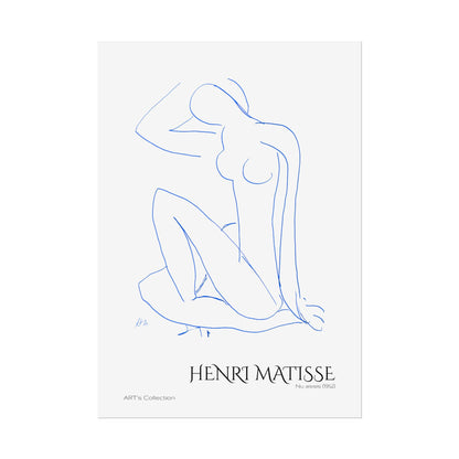 Nu assis (1952) version bleue by Henri Matisse / Affiche imprimée - Série ART's Collection