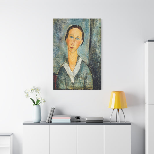 Girl in a Sailor's Blouse (1918) by Amedeo Modigliani / Reproduction Fine Art sur Toile / Flanc Large Epaisseur 3.2 cm - 1.25 inch