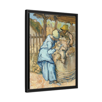 The Sheep-Shearer (After Millet) by Vincent van Gogh / Toile encadrée sur caisse américaine