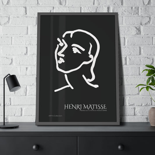 Nadia aux cheveux lisses (1948) black édition by Henri Matisse / Affiche Encadrée série ART's Collection