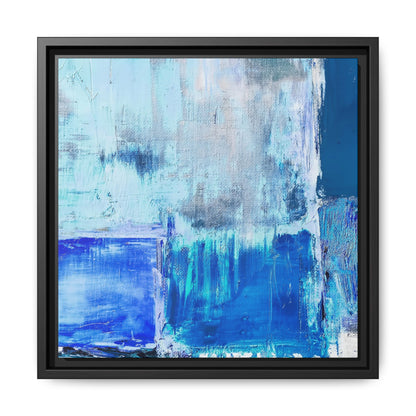 Tableau Beaux Arts Bleu Azur "Série Sign Collections" / Toile encadrée sur caisse américaine