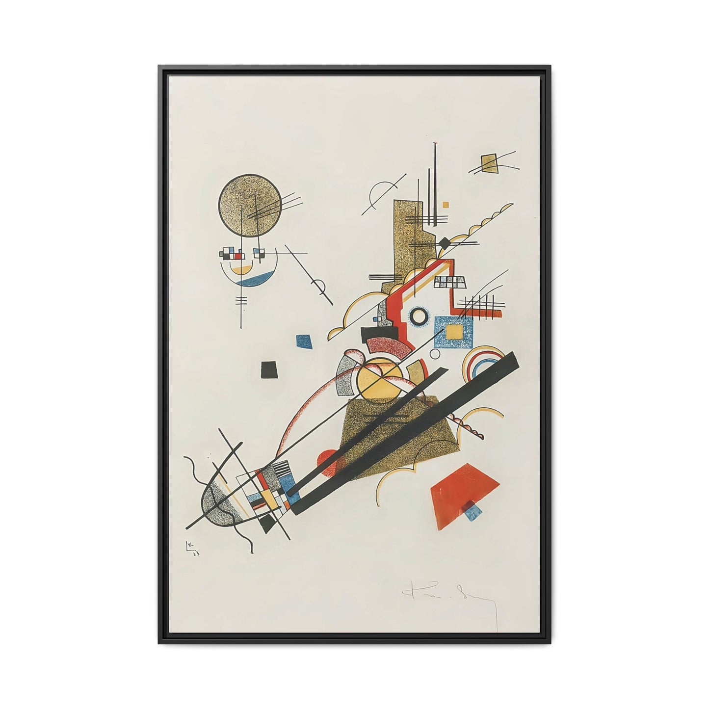 Frohlicher Augsteig (1923) by Wassily Kandinsky / Toile encadrée sur caisse américaine