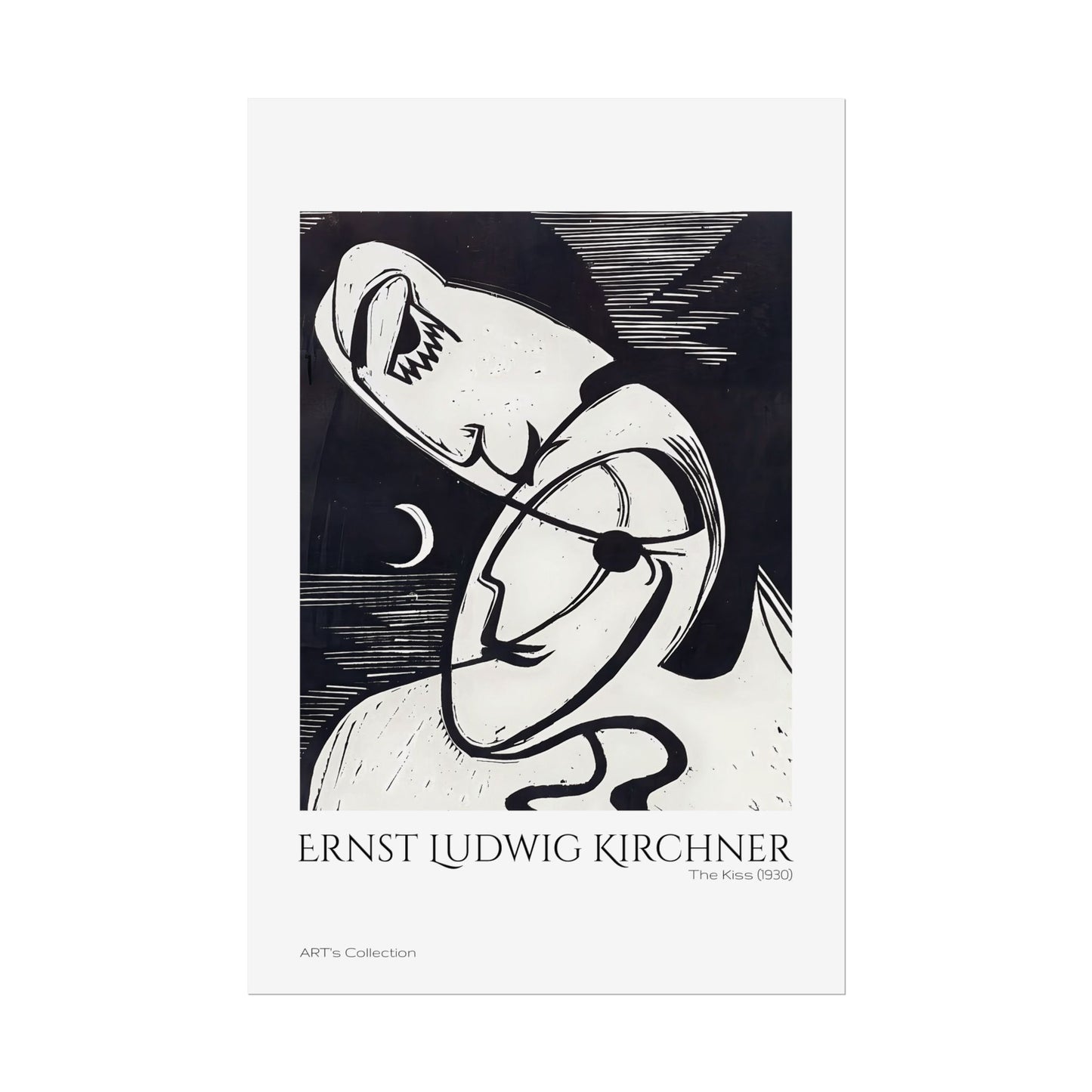 The Kiss (1930) by Ernst Ludwig Kirchner / Affiche imprimée - Série ART's Collection