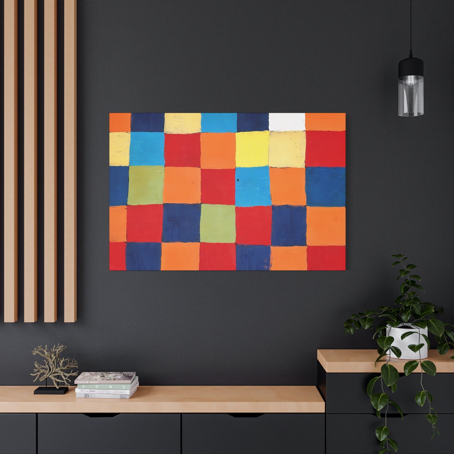 Color chart Qu 1 (1930) by Paul Klee / Reproduction Fine Art sur Toile / Large Epaisseur 3.2 cm - 1.25 inch