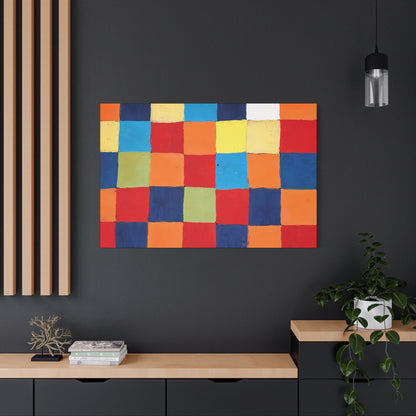 Color chart Qu 1 (1930) by Paul Klee / Reproduction Fine Art sur Toile / Large Epaisseur 3.2 cm - 1.25 inch