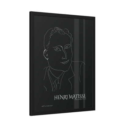 Louis Aragon (1943) black édition by Henri Matisse / Affiche Encadrée série ART's Collection
