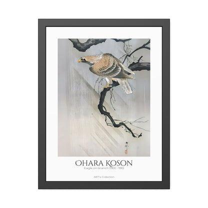 Eagle on branch (1900 - 1910) by Ohara Koson / Affiche Encadrée série ART's Collection