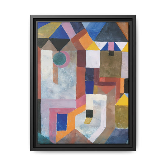Colorful Architecture (1917) by Paul Klee / Toile encadrée sur caisse américaine