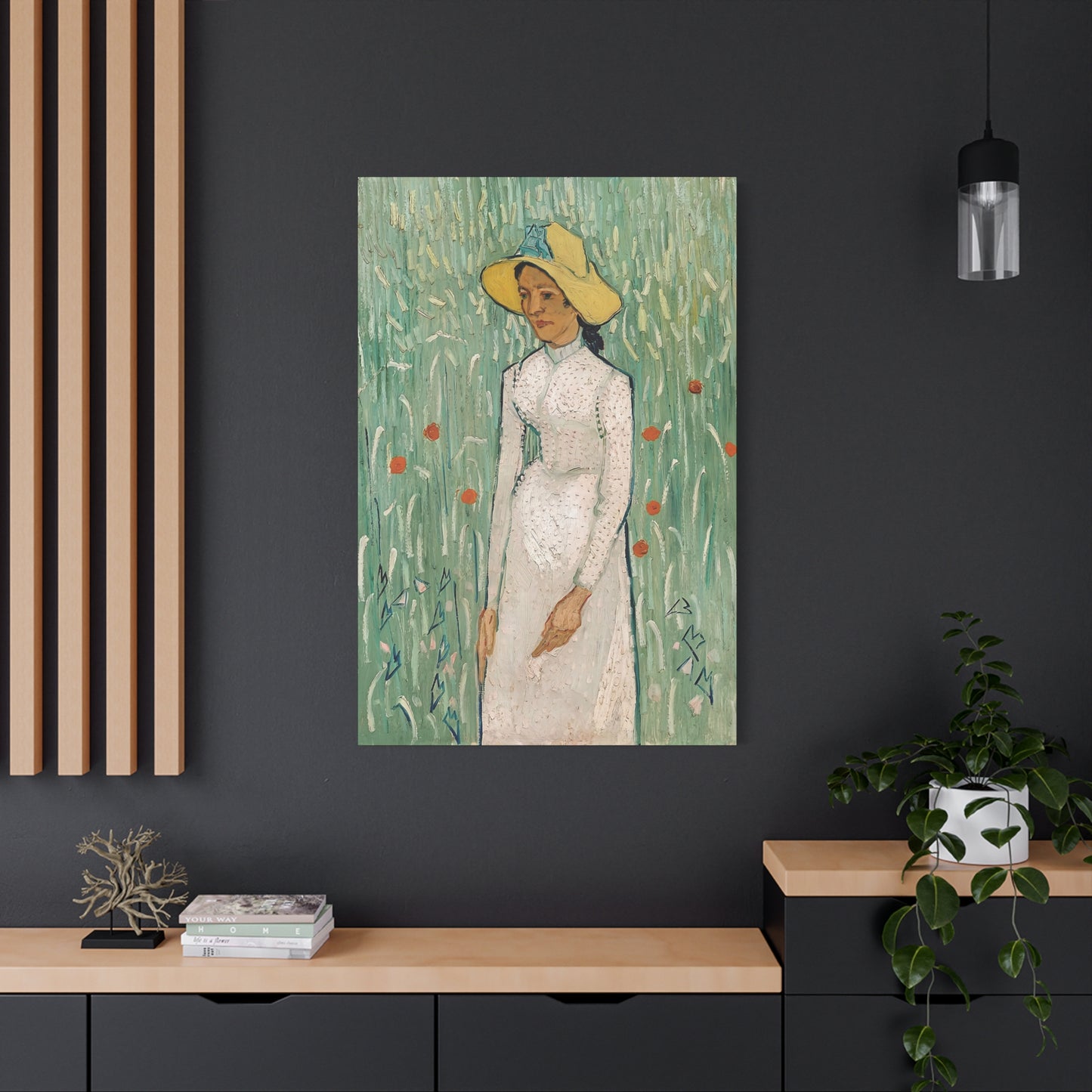 Girl in White (1890) by Vincent van Gogh / Reproduction Fine Art sur Toile / Epaisseur 3.2 cm - 1.25 inch