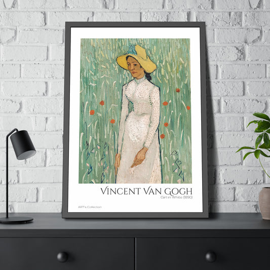 Girl in White (1890) by Vincent Van Gogh / Affiche Encadrée série ART's Collection