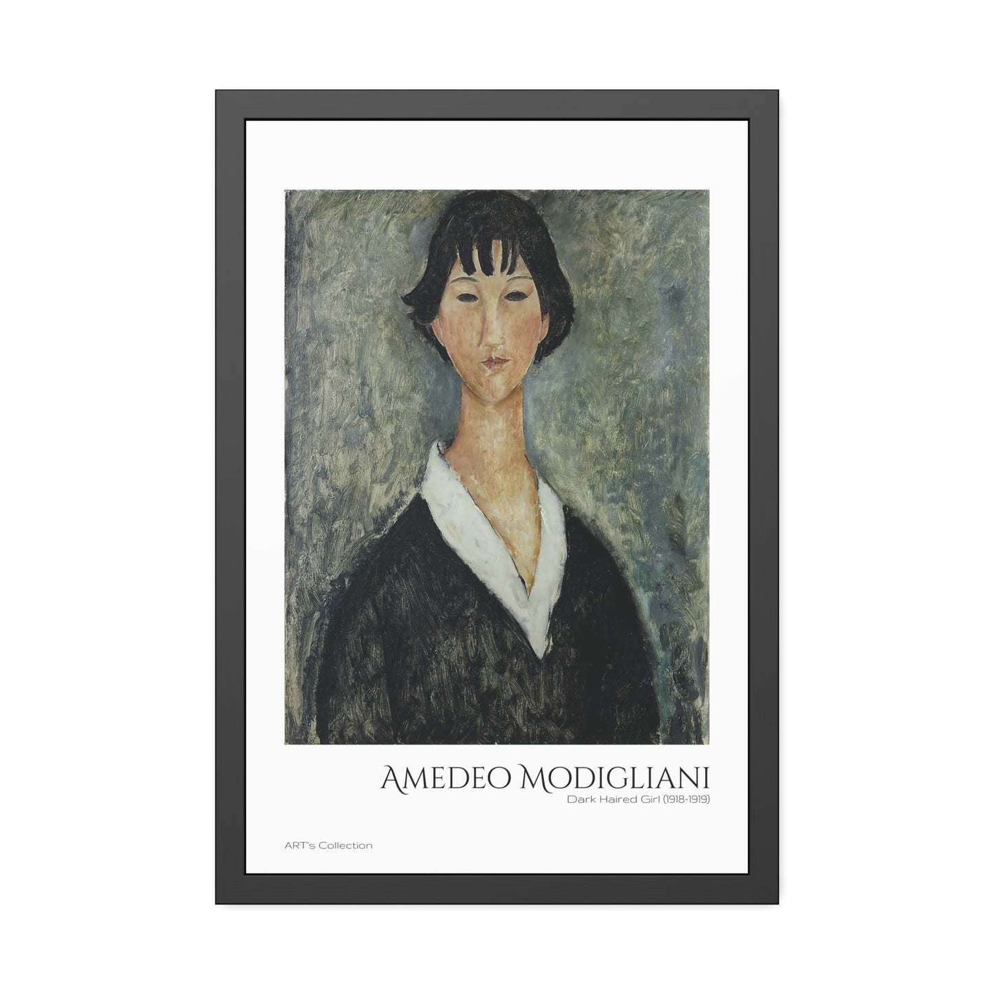 Dark Haired Girl (1918-1919) by Amedeo Modigliani  / Affiche Encadrée série ART's Collection