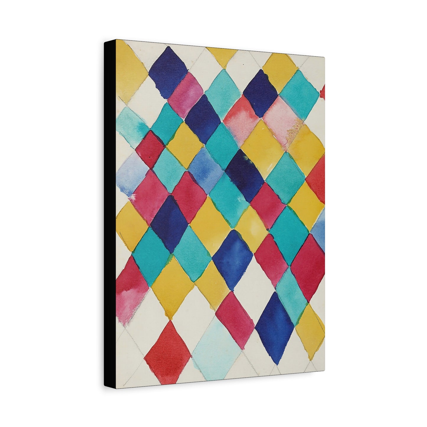 Farbstudie mit Rauten (1913) by Wassily Kandinsky / Reproduction Fine Art sur Toile / Epaisseur 3,2cm - 1'25 po