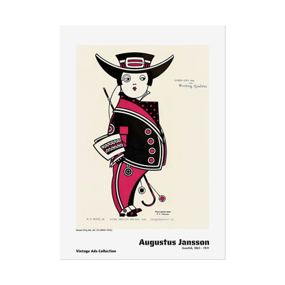Queen City Ink, Ad. 33 (1890-1913) by Augustus Jansson / Affiche imprimée - Série Vintage Ads Collection