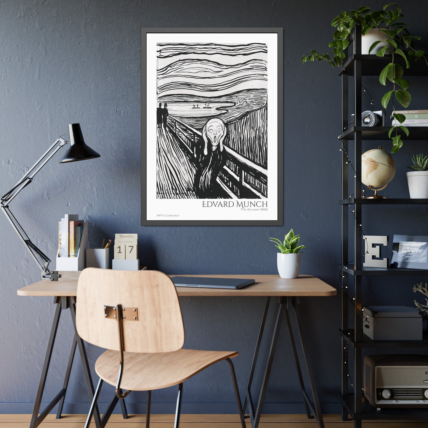 The Scream (1895) by Edvard Munch / Affiche Encadrée série ART's Collection