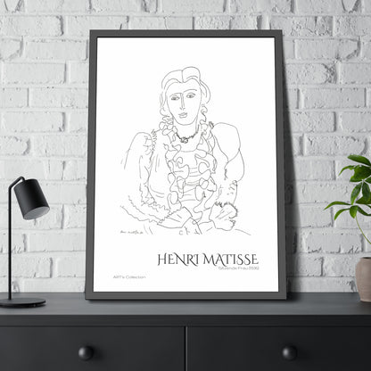 Sitzende Frau (1936) by Henri Matisse  / Affiche Encadrée série ART's Collection
