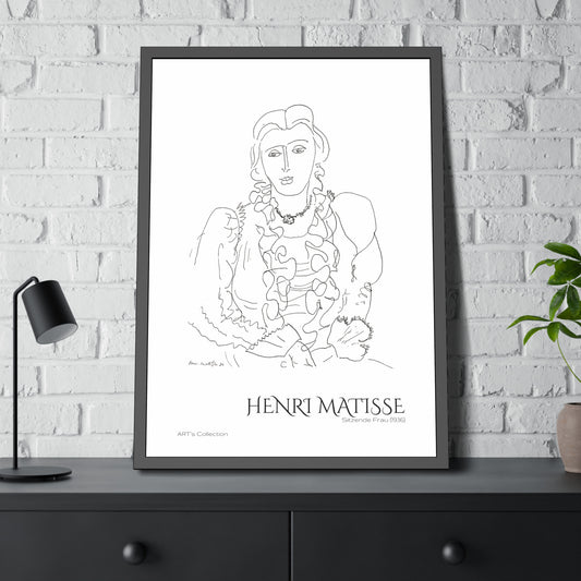 Sitzende Frau (1936) by Henri Matisse  / Affiche Encadrée série ART's Collection
