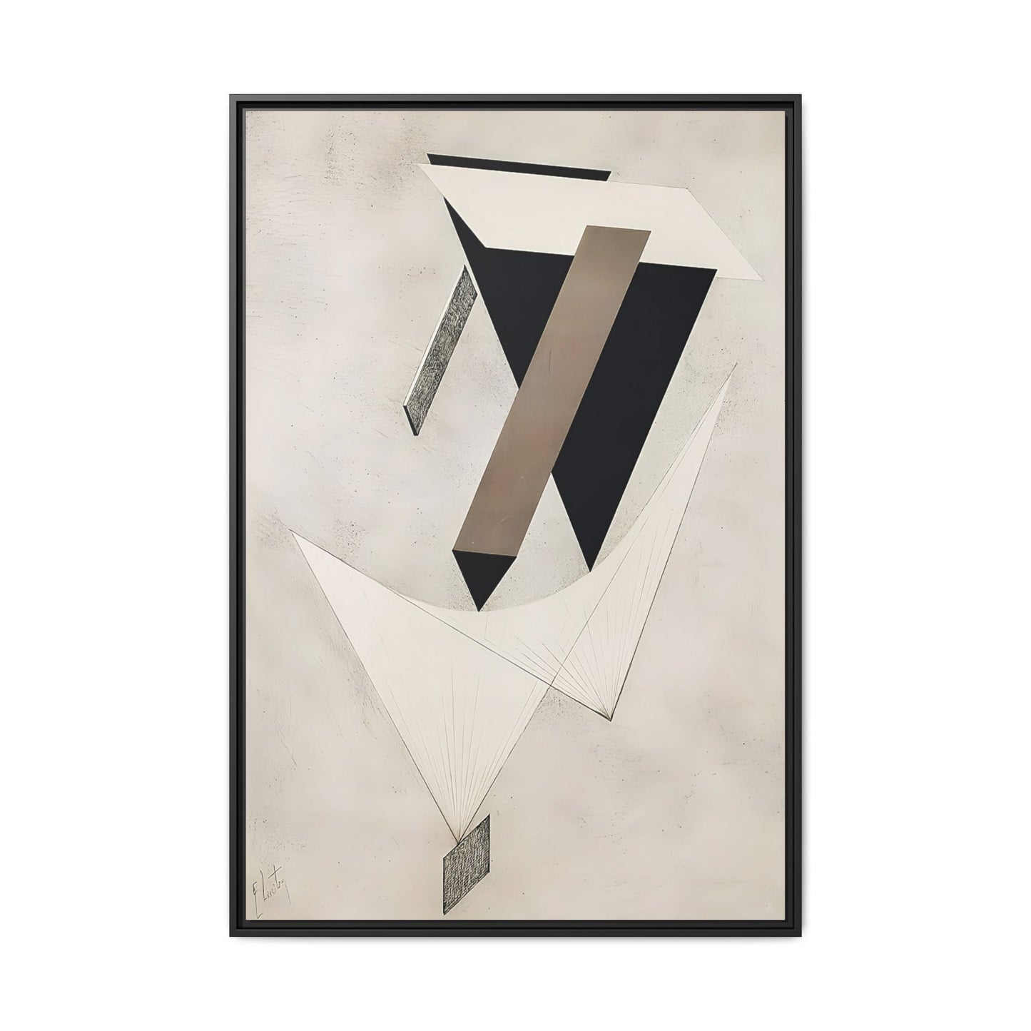 Kestnermappe Proun, Rob. Levnis and Chapman GmbH Hannover #4 (1923) by El Lissitzky / Toile encadrée sur caisse américaine