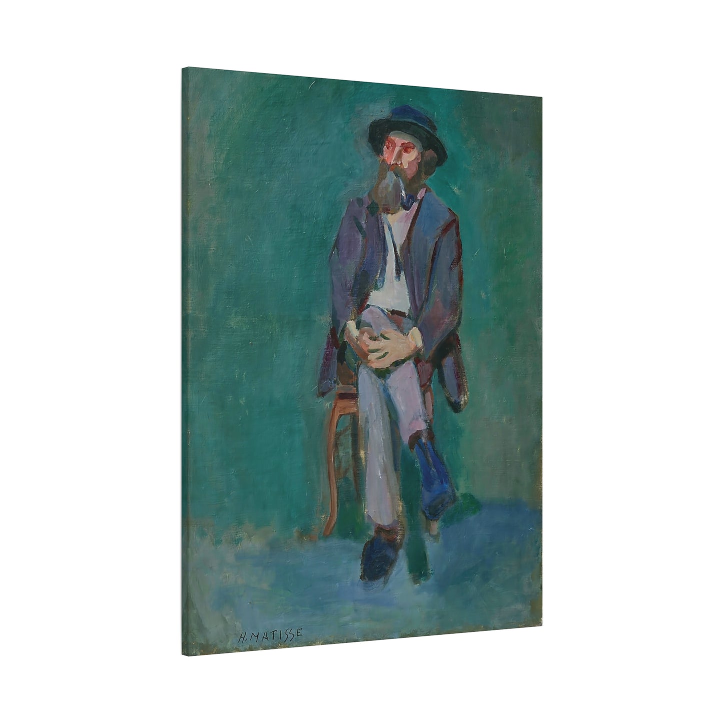 Homme assis (1900) by Henri Matisse / Reproduction Fine Art sur Toile /  Epaisseur 3.2 cm - 1.25 inch