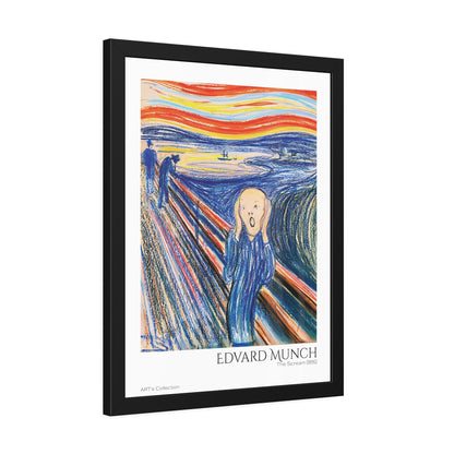 The Scream (1895) color version by Edvard Munch / Affiche Encadrée série ART's Collection