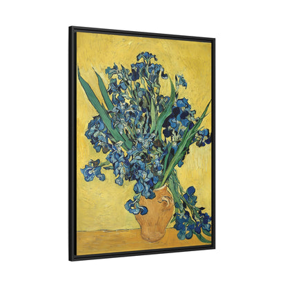 Irises (1890) by Vincent van Gogh / Toile encadrée sur caisse américaine