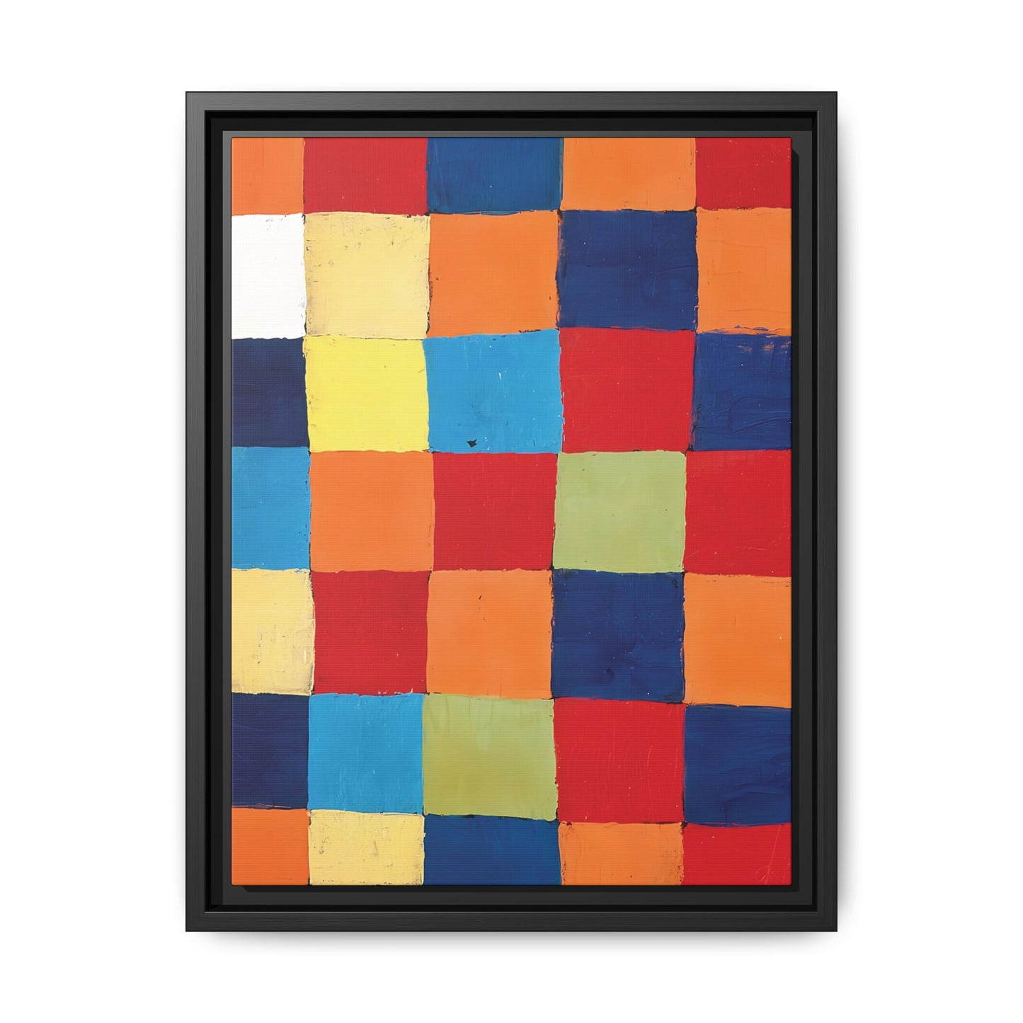 Color chart Qu1 (1930) by Paul Klee / Toile encadrée sur caisse américaine