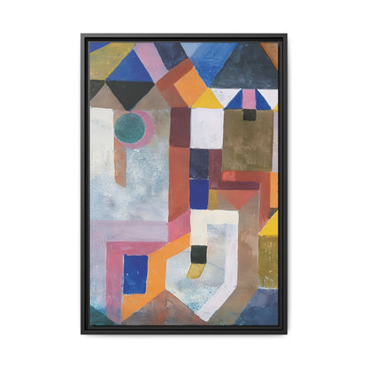 Colorful Architecture (1917) by Paul Klee / Toile encadrée sur caisse américaine
