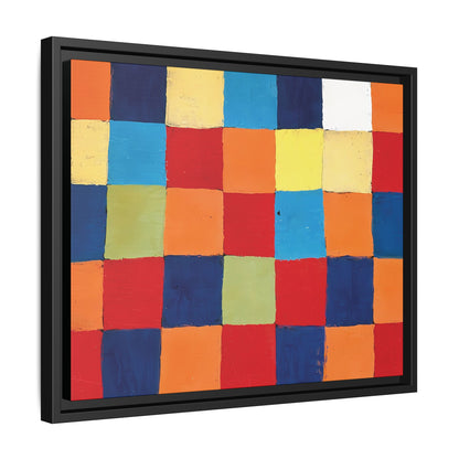 Color chart Qu1 (1930) by Paul Klee / Toile encadrée sur caisse américaine