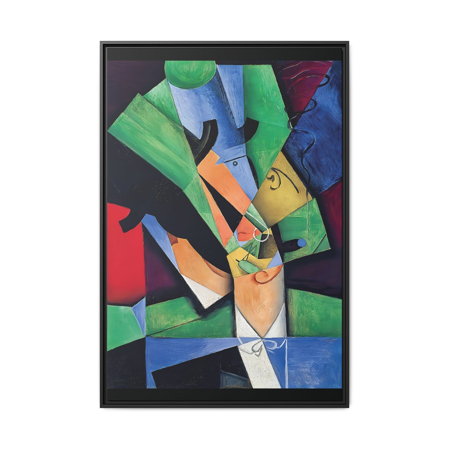 The Smoker (1913) by Juan Gris   / Toile encadrée sur caisse américaine