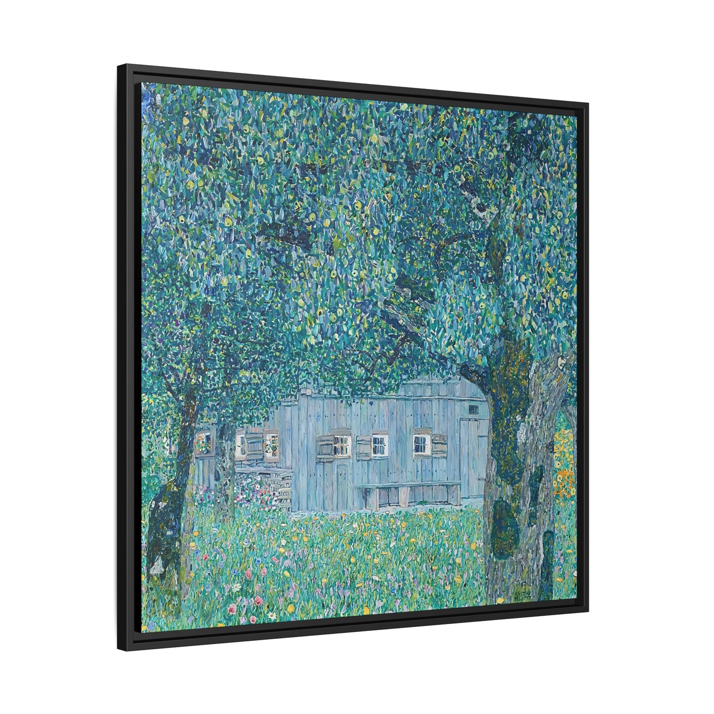 Bauernhaus in Buchberg (Oberösterreichisches Bauernhaus) 1911 by Gustav Klimt / Toile encadrée sur caisse américaine