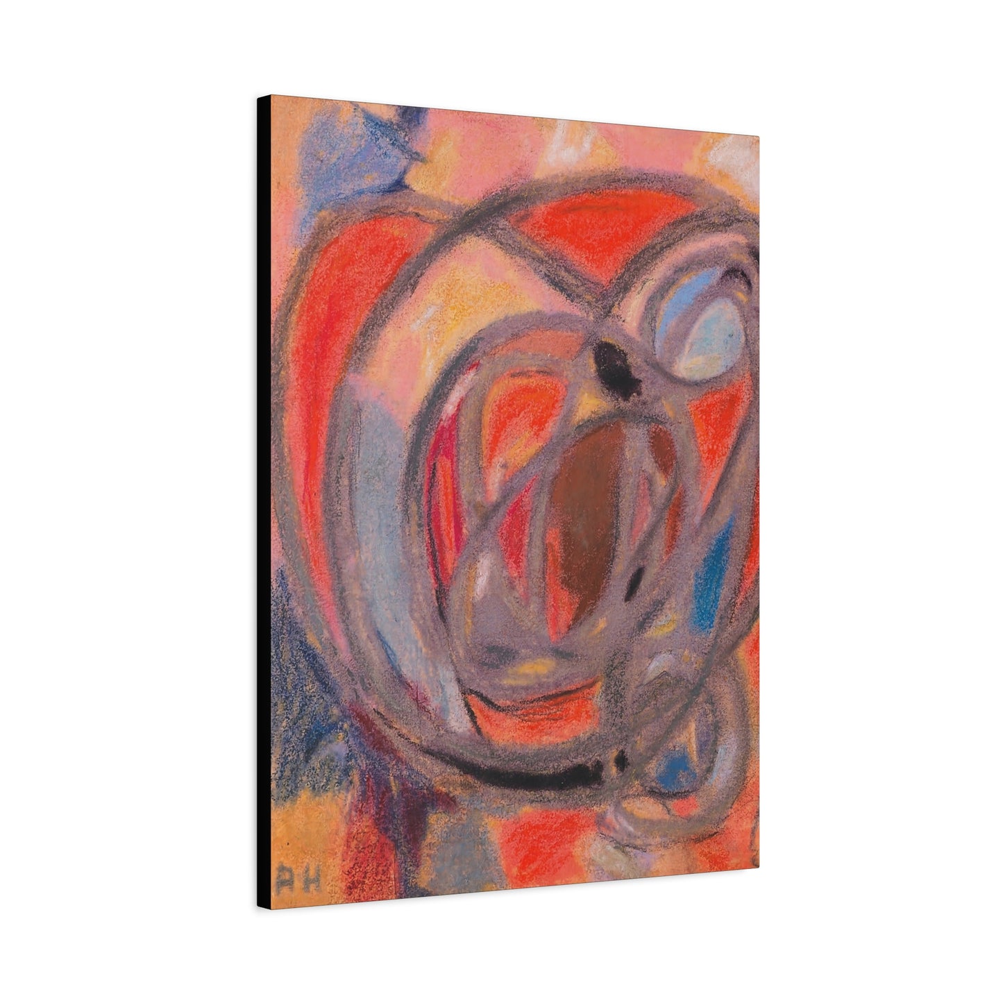 Komposition Rund- und Ovalformen (Ca. 1930) by Adolf Hölzel / Reproduction Fine Art sur Toile /  Epaisseur 3.2 cm - 1.25 inch
