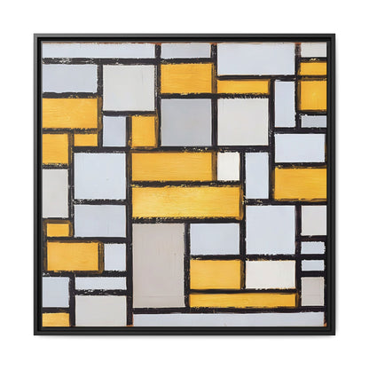 Composition with Grid 1 (1918) by Piet Mondrian  / Toile encadrée sur caisse américaine