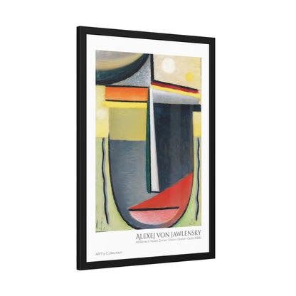 Abstract Head, Inner Vision Green-Gold (1926) by Alexej von Jawlensky  / Affiche Encadrée série ART's Collection