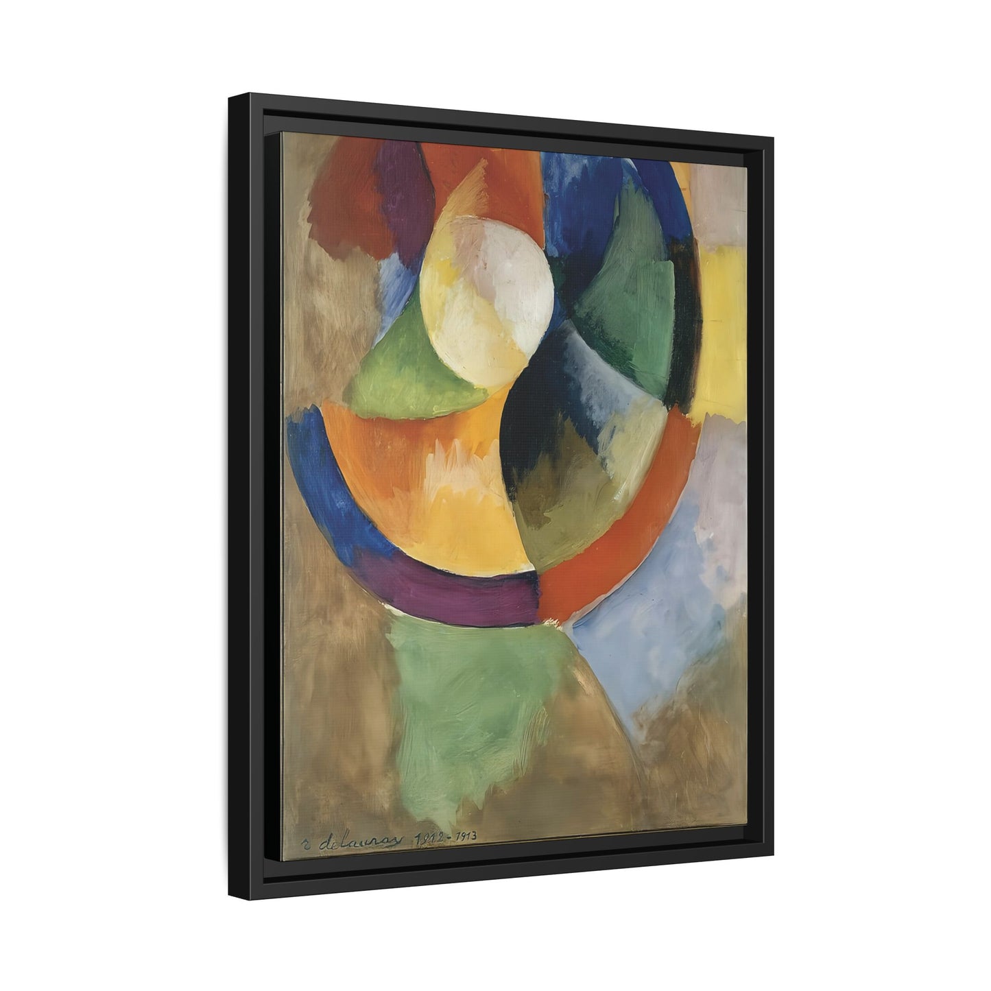 Formes circulaires, Soleil Numéro 2 (1912-13)  by Robert Delaunay  / Toile encadrée sur caisse américaine