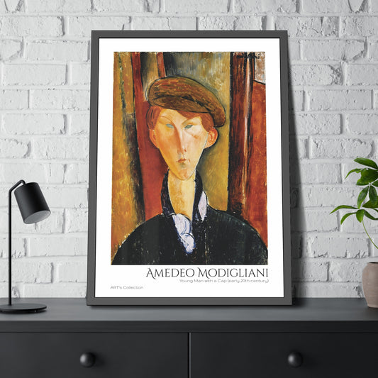Young Man with a Cap (early 20th century) by Amedeo Modigliani  / Affiche Encadrée série ART's Collection