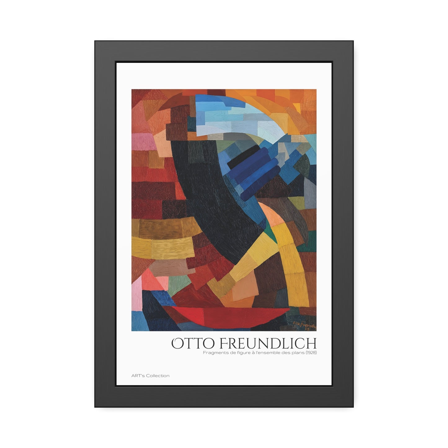 Fragments de figure à l'ensemble des plans (1928) by Otto Freundlich  / Affiche Encadrée série ART's Collection