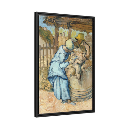 The Sheep-Shearer (After Millet) by Vincent van Gogh / Toile encadrée sur caisse américaine