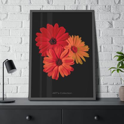 Collection Signature "FLORAL Numéro 1" sur Affiche Encadrée série ART's Collection
