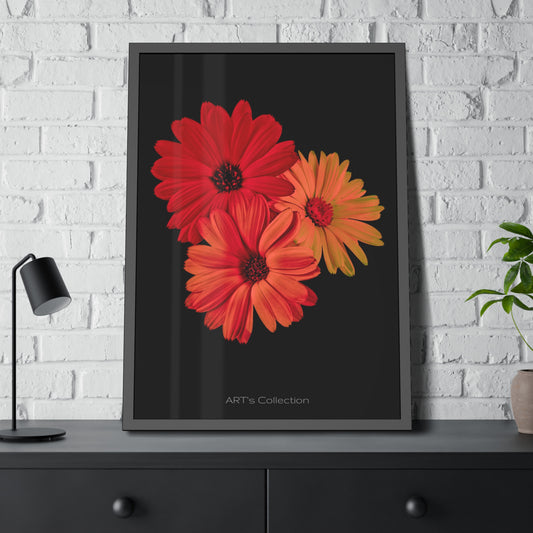 Collection Signature "FLORAL Numéro 1" sur Affiche Encadrée série ART's Collection