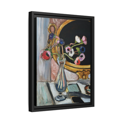 Anémones au miroir noir (1919) by Henri Matisse / Toile encadrée sur caisse américaine