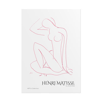 Nu assis (1952) version rouge by Henri Matisse / Affiche imprimée - Série ART's Collection