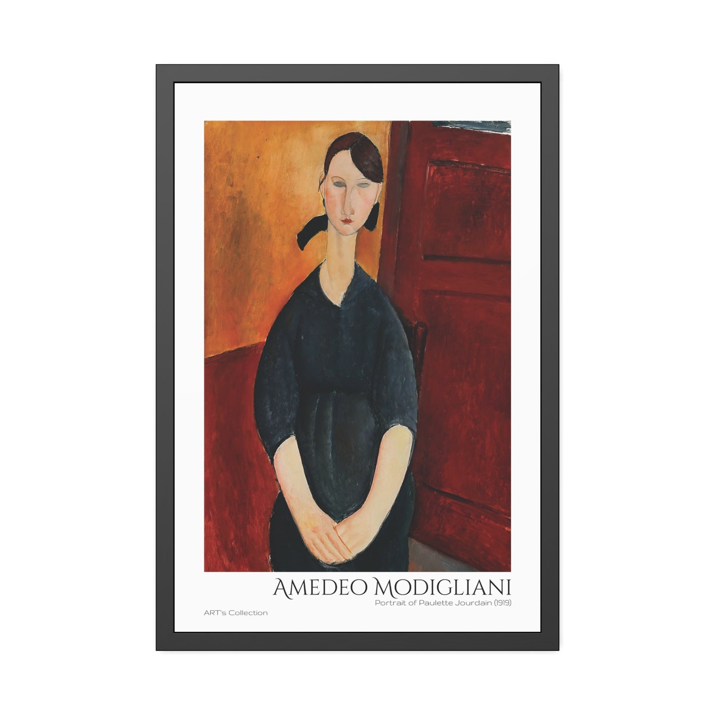 Portrait of Paulette Jourdain (1919)  by Amedeo Modigliani  / Affiche Encadrée série ART's Collection