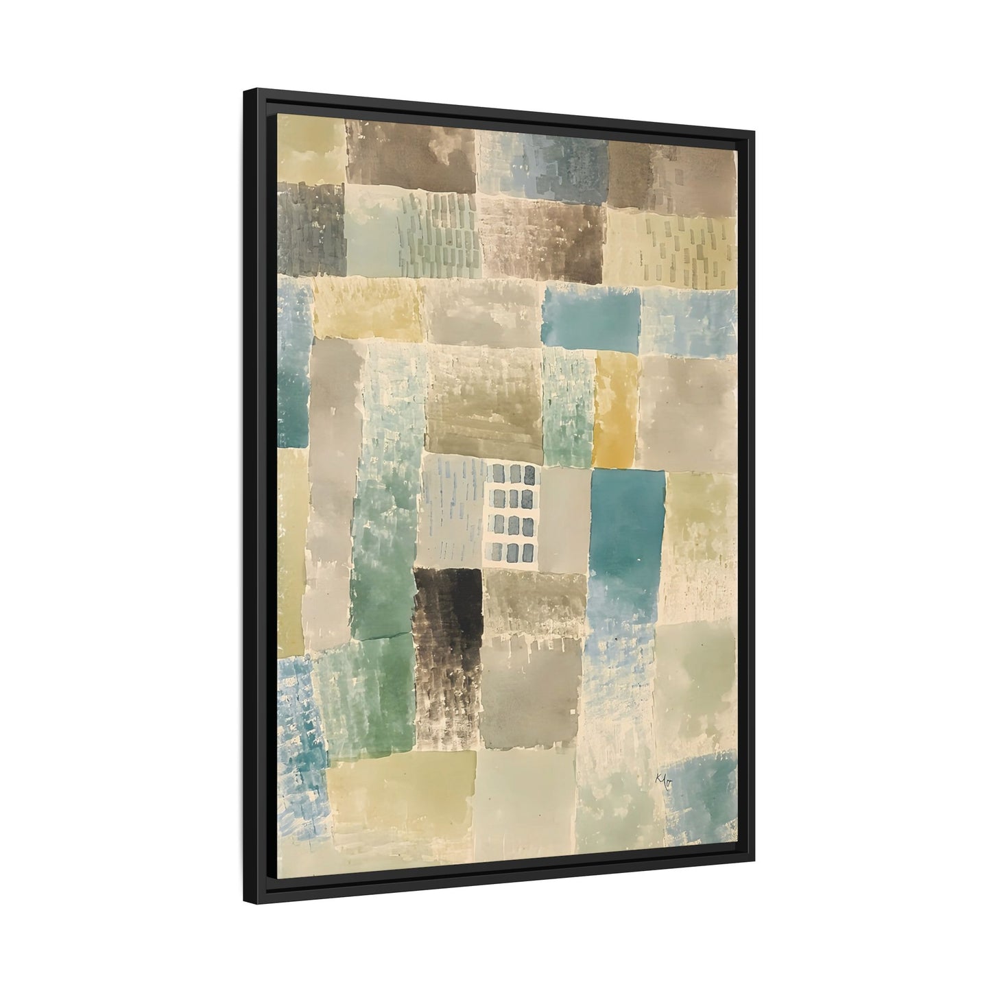 First house of a settlement (1926) by Paul Klee / Toile encadrée sur caisse américaine