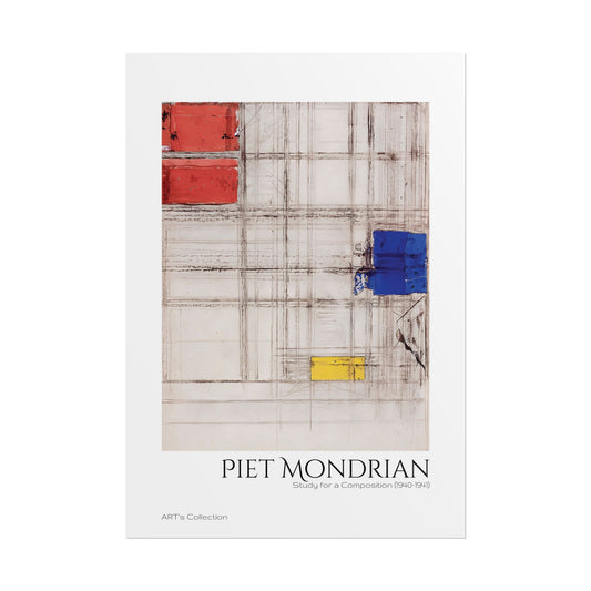 Study for a Composition (1940 - 1941) by Piet Mondrian / Affiche imprimée - Série ART's Collection