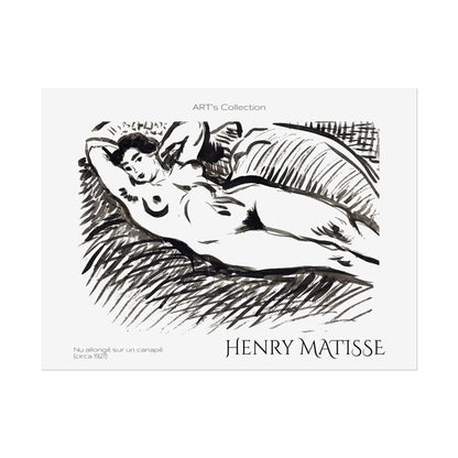 Nu allongé sur un canapé (circa 1927) by Henry Matisse / Affiche imprimée - Série ART's Collection